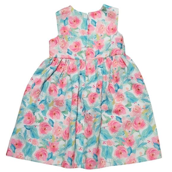 Bonnie Jean Pastel Floral Dress 6 - Picture 2 of 3